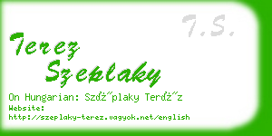 terez szeplaky business card